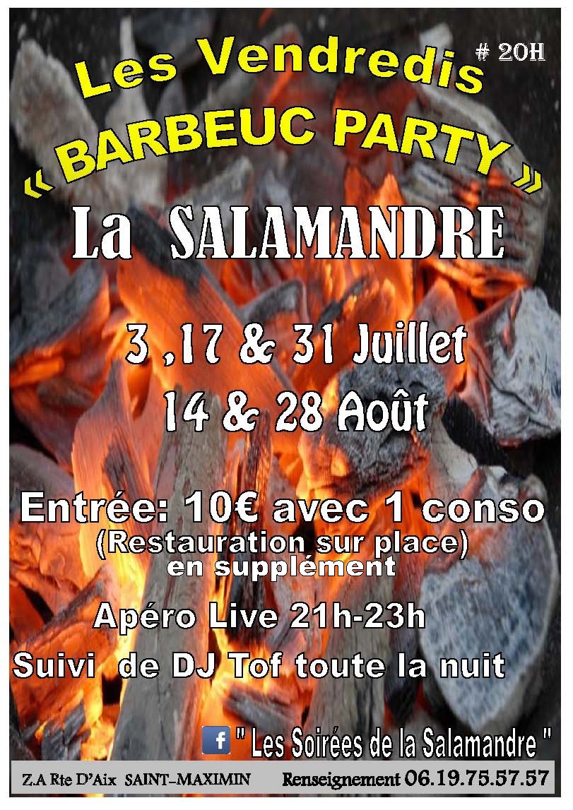 Party barbeuc à la cafétéria la Salamandre