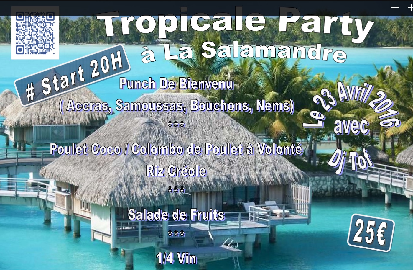 Prochaine soirée à la cafétéria la Salamandre le samedi 23 avril
