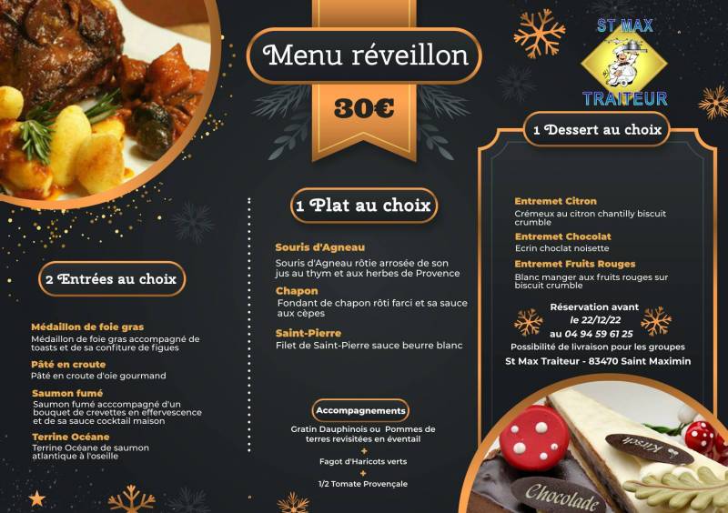 Menu de la Saint Sylvestre